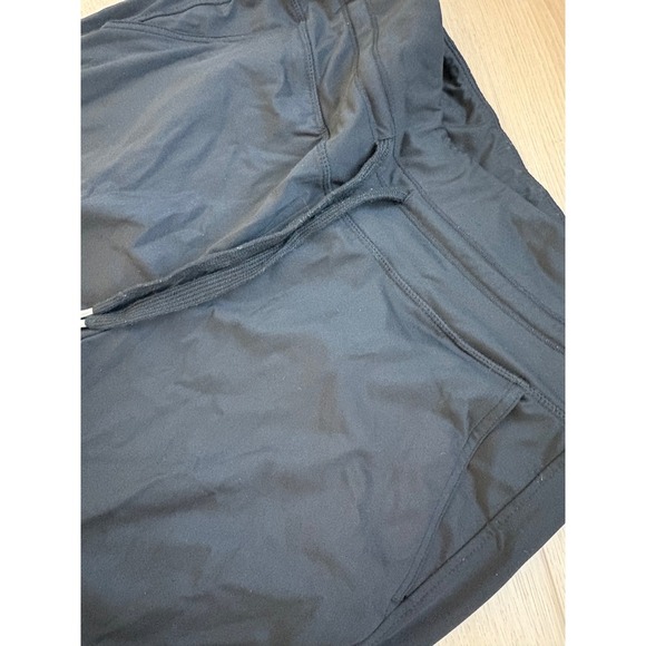 Black Joggers Athleisure Pants Drawstring Waist Pockets Comfy Casual - Picture 4 of 4